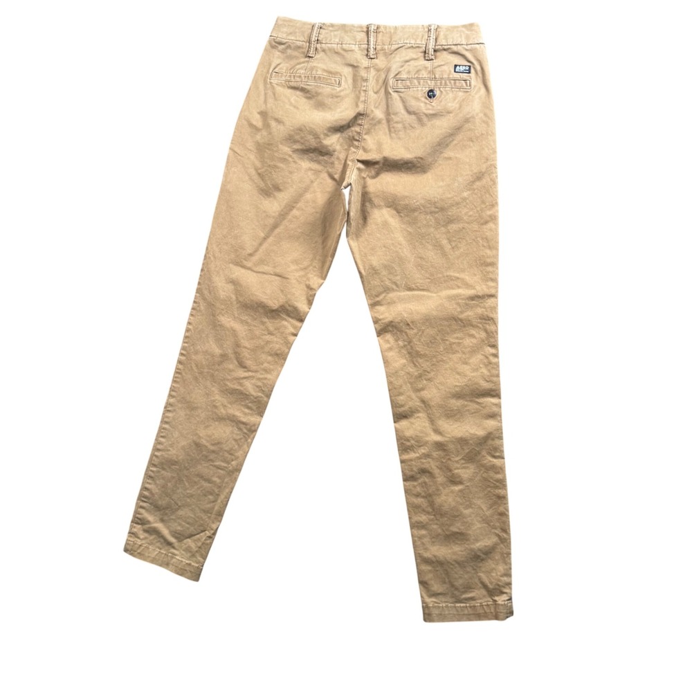 Aeropostale Athletic Slim Chino Mens 29x32 (30x30) Tan Khaki Stretch Cotton Pant